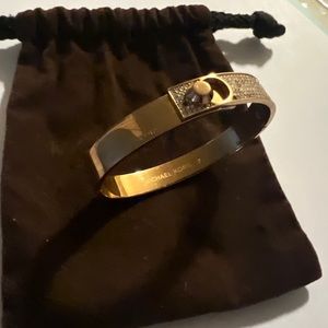 Michael Kors gold/rose pave crystal bracelet